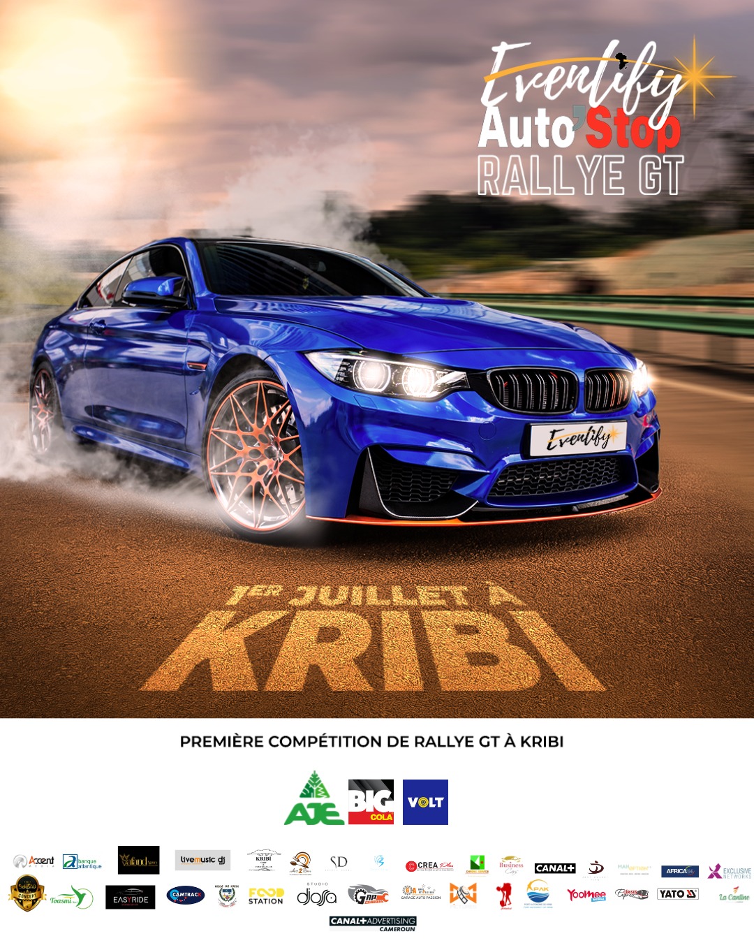 Sports automobiles : Kribi accueille la toute première édition de Eventify auto stop rallye Gt