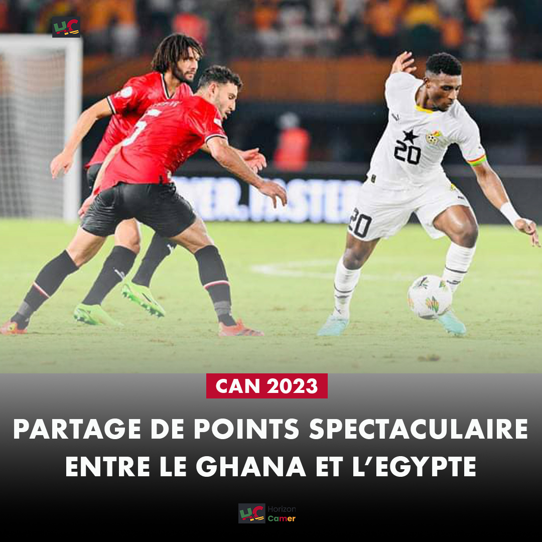 CAN 2023: L'Égypte et le Ghana se neutralisent dans un match riche en buts et en rebondissements