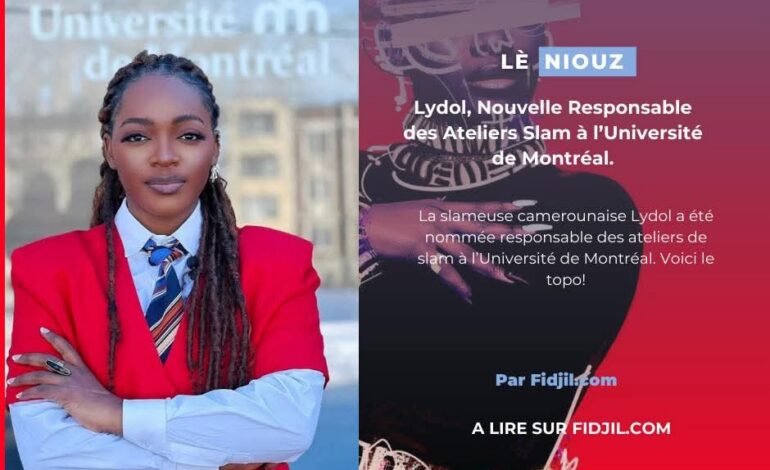Culture/ People : Lydol Nomée Responsable des Ateliers Slam à l’Université de Montréal