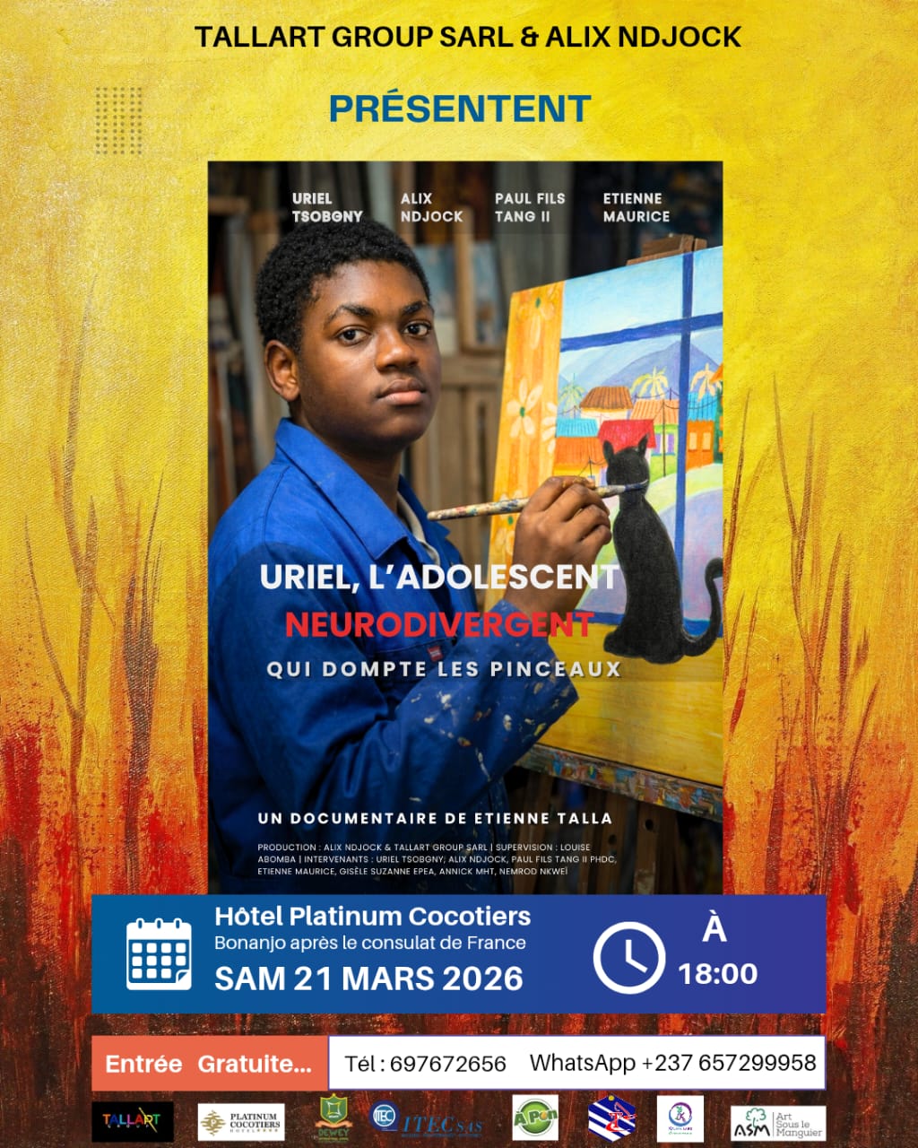 Douala : une soirée d’émotion et de vérité autour de l’autisme avec “Uriel, l’adolescent neurodivergent qui dompte les pinceaux”