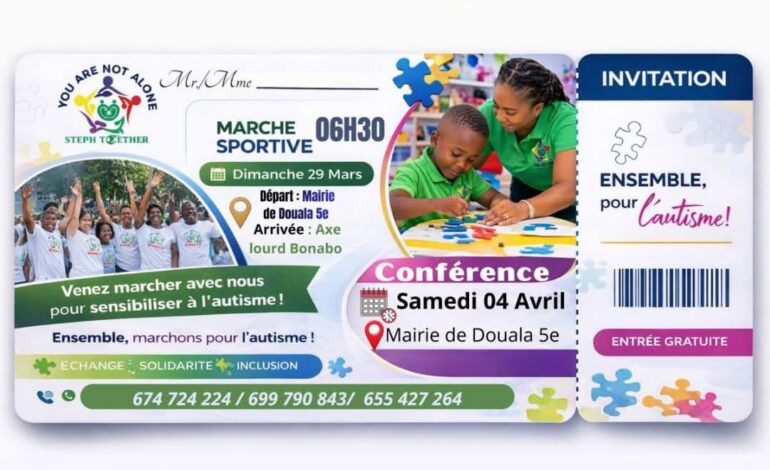 Sensibilisation à l&rsquo;Autisme : La 5ème Édition de « You Are Not Alone » à Douala